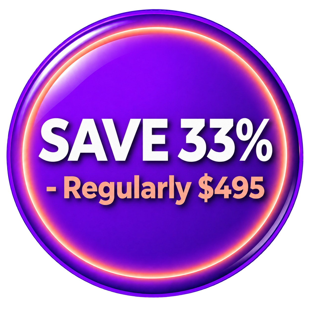 Save 33 percent — regularly $495